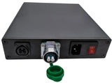 SMPTE ハイブリッドエリミネーションデバイスアダプター (LC ファイバーコネクター + AC 電源) をノイトリックハイブリッドケーブルに変換