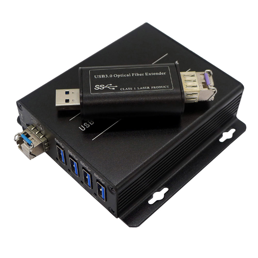 4 Ports USB 3.0/2.0/1.1 Over Fiber Optic Extender – Transwan