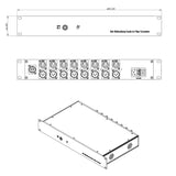 8 Ch Bi-Directional (2 Way) Line-Level XLR Balanced Audio Over Fiber Extender to 20 Km SMF or 500 Meters MMF, Providing 16-bit or 24 bit Audio Quality