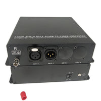 1 Ch Bi-Directional (2 Way) Line-Level XLR Balanced Audio Over Fiber Extender to 20 Km SMF or 500 Meters MMF