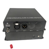 Bidirektionaler (2-Wege) 1-Kanal-XLR-Audio-Extender mit symmetrischem Leitungspegel über Glasfaser auf 20 km SMF oder 500 Meter MMF mit 16-Bit- oder 24-Bit-Audioqualität