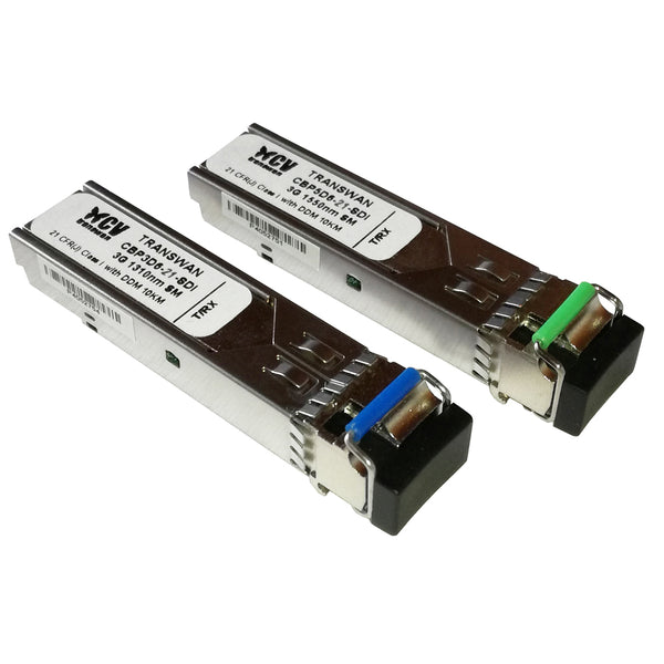 Bidirektionaler 3G-SDI-SFP-Transceiver (1310 nm Tx/1550 nm Rx und 1550 nm Tx/1310 nm Rx) 20 km mit MSA