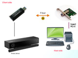 PCI-E-Karte auf 1 Port USB 3.0 Glasfaser-Extender mit Mini-Größe bis max. 250 Meter, mit 10 Gbit/s SFP, Super Speed ​​bis zu 5 Gbit/s