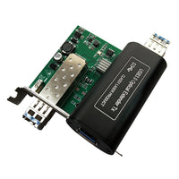 PCI-E Card to 1 Port USB 3.0 Fiber Optic Extender with Mini Size to Max 250 Meters, with 10Gbps SFP, Super Speed up to 5 Gbps