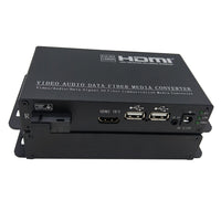 KVM über Glasfaser-Extender mit HDMI und USB (Tastatur und Maus) und IR-Signal, max. 1920 x 1080, HDCP