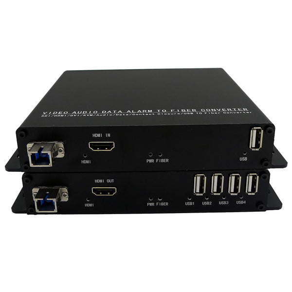 4K HDMI & USB hub over Fiber Extender1