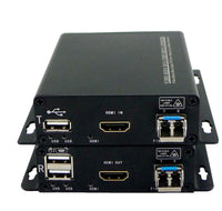 4K(UHD) HDMI Fibre Extender over 10 Kilometres SMF with Keyboard & Mouse, Support Un-compressed Signal (4K @30Hz), HDCP Compliance